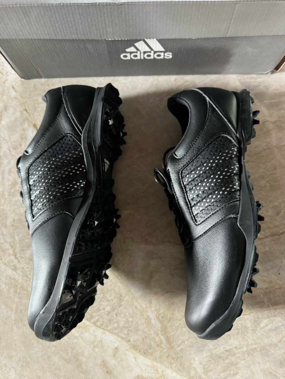 GOLF ~ Adidas womens golf shoes.   Black.  Never worn.